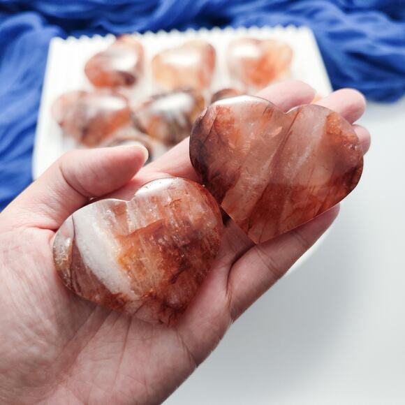 Fire Quartz Heart Crystal Carving Passion Crystals - Picture 7 of 9